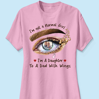 A Daughter To A Dad With Wings Personalized Memorial Shirt
