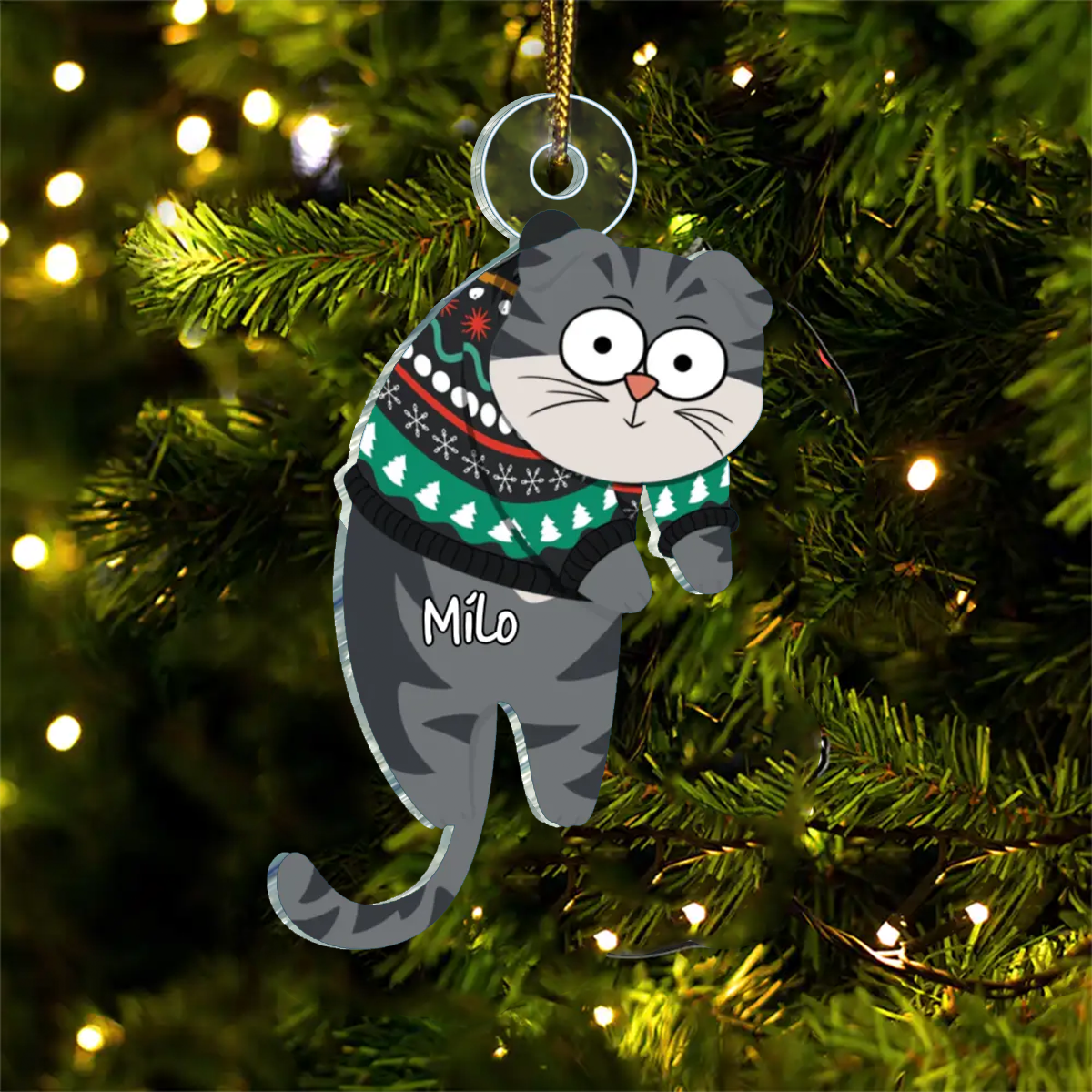 Have Yourself A Very Meowy Christmas - Cat Personalized Custom Ornament - Acrylic Custom Shaped - Christmas Gift For Pet Owners, Pet Lovers