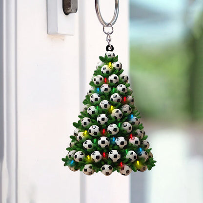 Christmas Soccer Tree Keychain-Gifts For Soccer Lover-2024 New Release