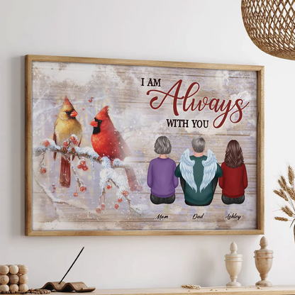 Cardinals Family Sitting Memorial Personalized Poster, Remembrance Gift, Sympathy Gift