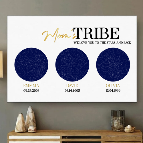 The Night Your Children Were Born Custom Star Map Personalized Poster, Perfect Mother's Day Gift Birthday Gift For Mom