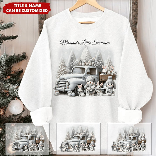 Grandma's Little Snowmen Personalized Sweatshirt