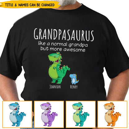 Grandpasaurus And Kids Personalized Shirt