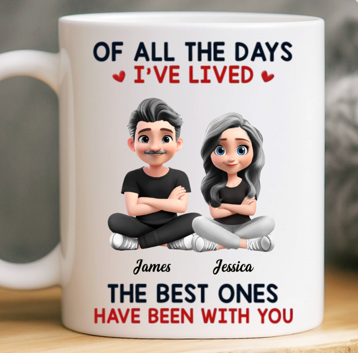 Custom Mug - Personalized Anniversary Wedding Gifts For Husband And Wife, Him And Her - Together Is My Favorite Place