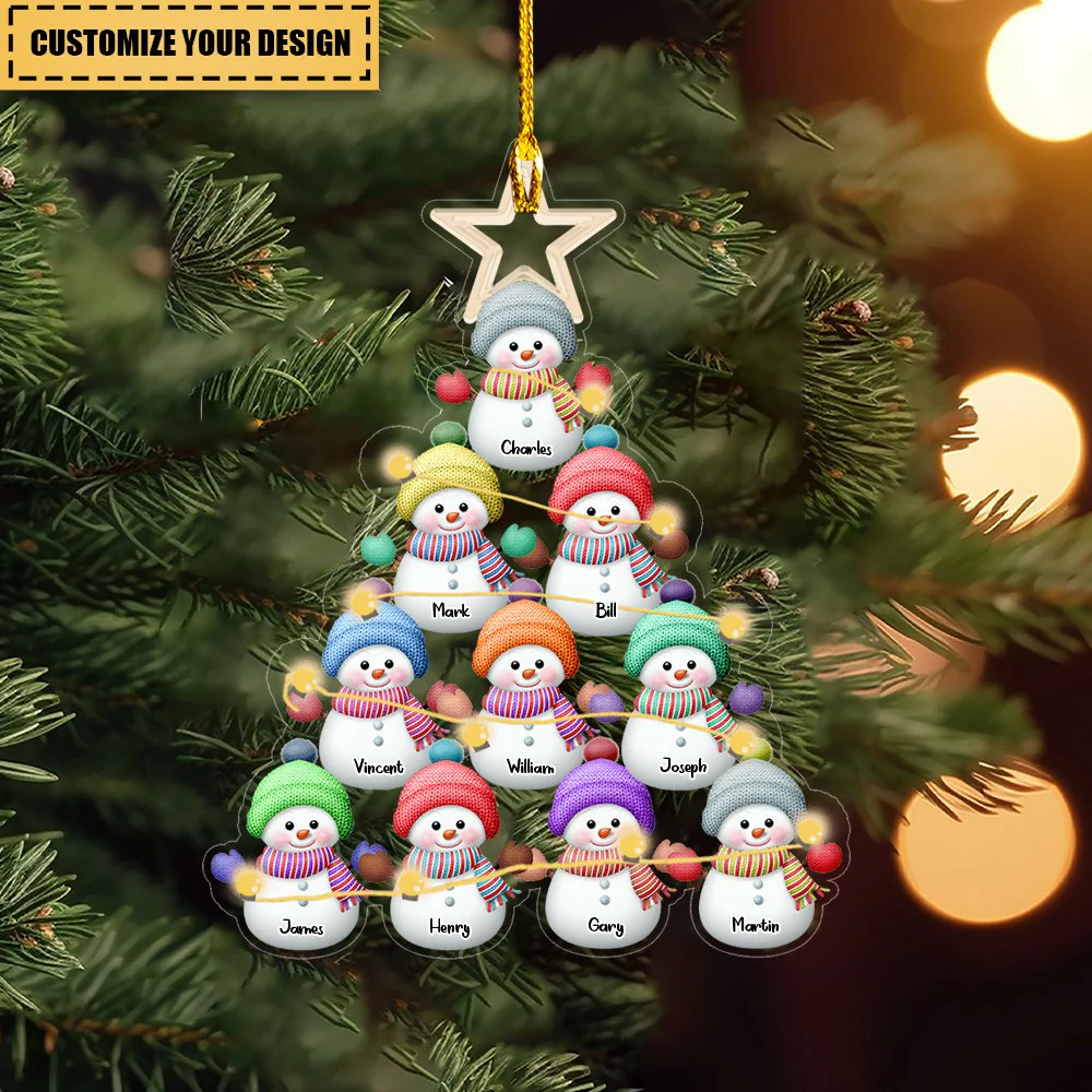 Personalized Snowman Kid Ornament