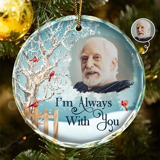 Custom Photo Christmas Will Never Be The Same Without You - Personalized Circle Ornament