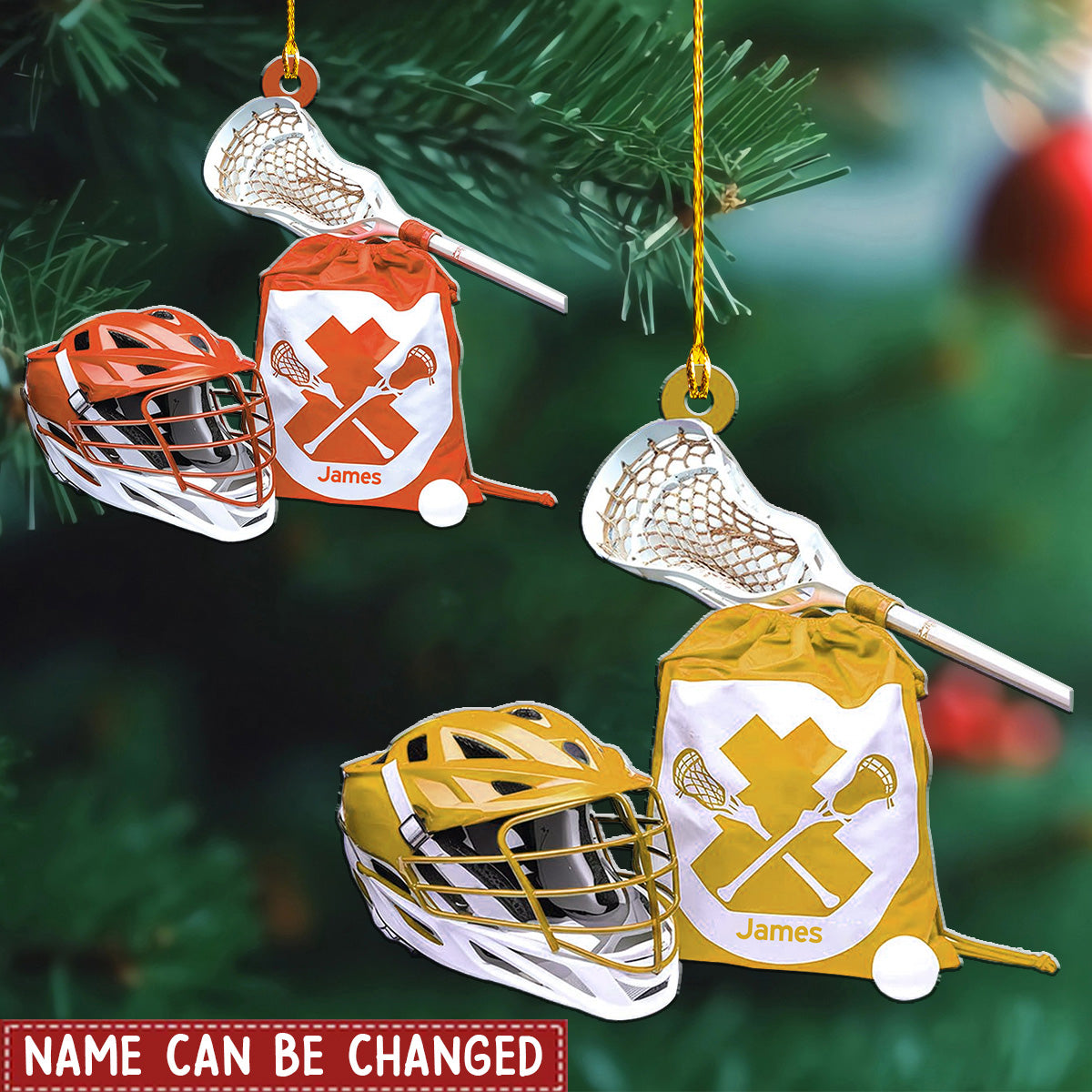 Personalized Lacrosse Christmas Ornament - Gift for Lacrosse Player, Sport Lovers