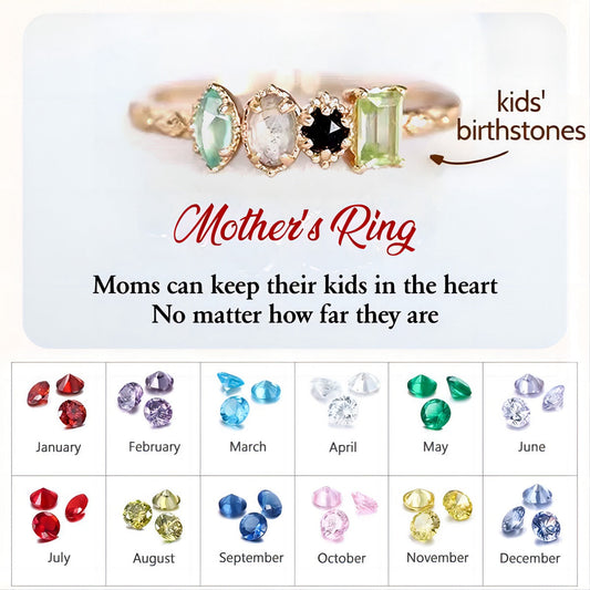 Personalized Multiple Stones Grandma Mom Family Ring Vintage Milgrain Ring