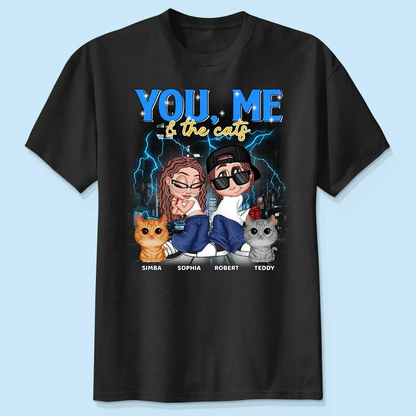 Y2K Couple And Cats Bootleg Personalized Shirt