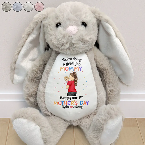 You're Doing A Great Job - Personalized Soft Toy Bunny