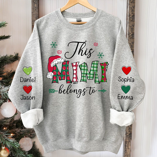 This Mimi Belongs To Sweatshirt, Mimi And Kids Christmas, Grandma Gift TH Sweatshirt