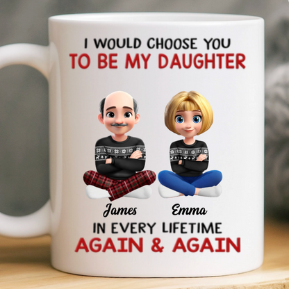 Custom Mug - Personalized Birthday Gifts For Mom, Dad, Daughter - My First Hero, My Forever Friend