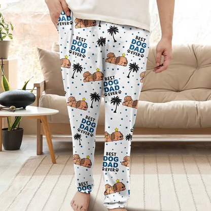 Best Dog Mom Dad Ever Lying Dog - Personalized Pajama Pants