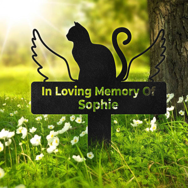 In Loving Memory Cat Garden Stake Personalized Gift