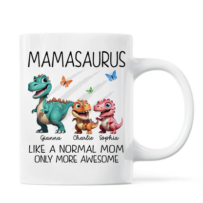 Mamasaurus Grandmasaurus Cute 3D Effect Dinosaurs Personalized Mug