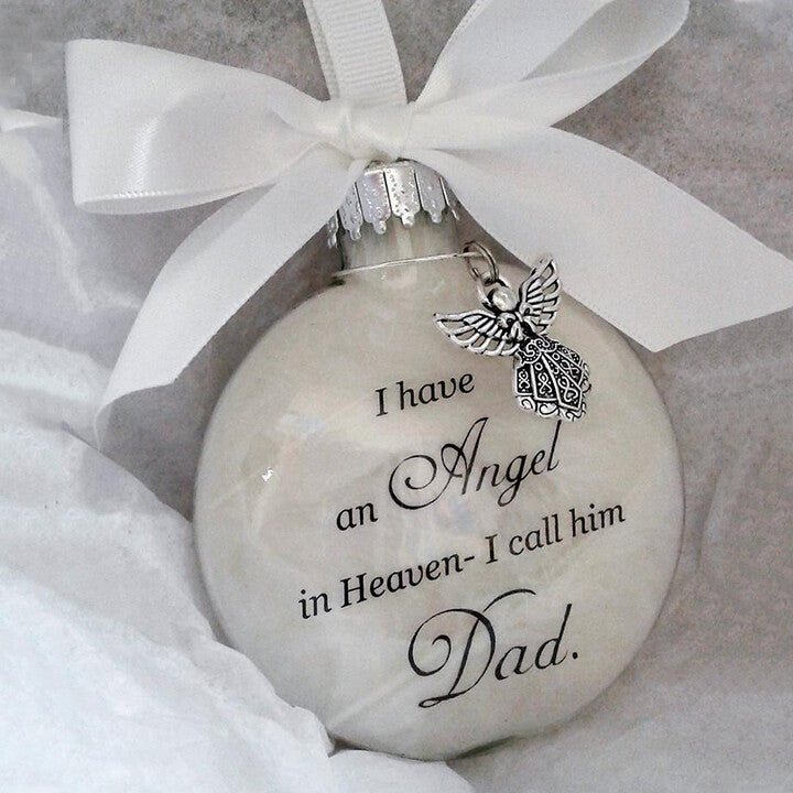 Memorial ornaments feather ball - Angel In Heaven Memorial Ornament