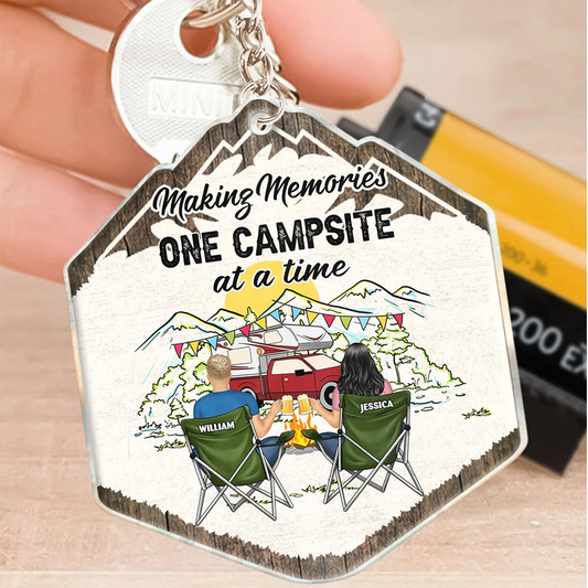 Making Memories One Campsite - Personalized Acrylic Keychain