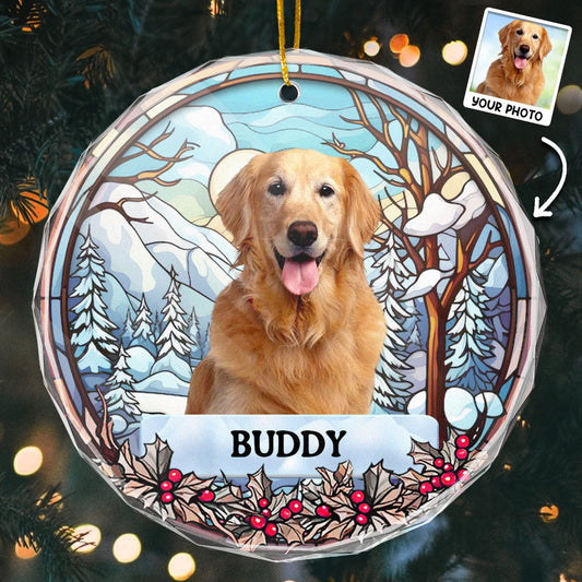 Custom Pet Photo - Personalized Acrylic Ornament - Christmas Gift For Dog Lovers, Pet Lovers, Pet Loss