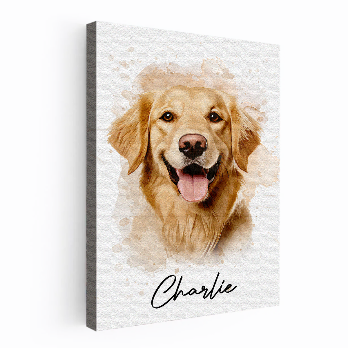 Personalized Watercolor Pet From Photo - Personalized Customized Canvas - New Pet Gift, Pet Memorial Gift