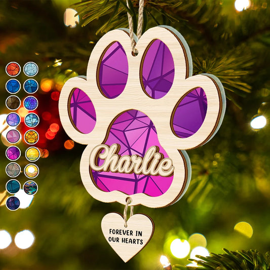 Rainbow Bridge Pet Memorial Christmas - Personalized Wooden Ornament With Wooden Tag