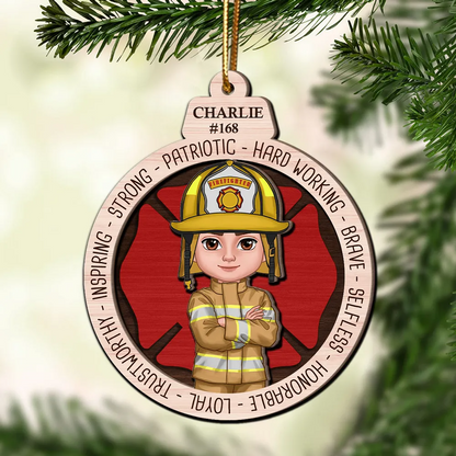 Proud Occupation Appreciation Gift For Police Firefighter Nurse Personalized Wooden Ornament