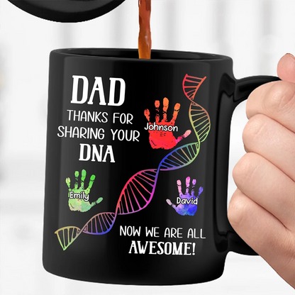 Sharing Your DNA - Personalized Black Mug