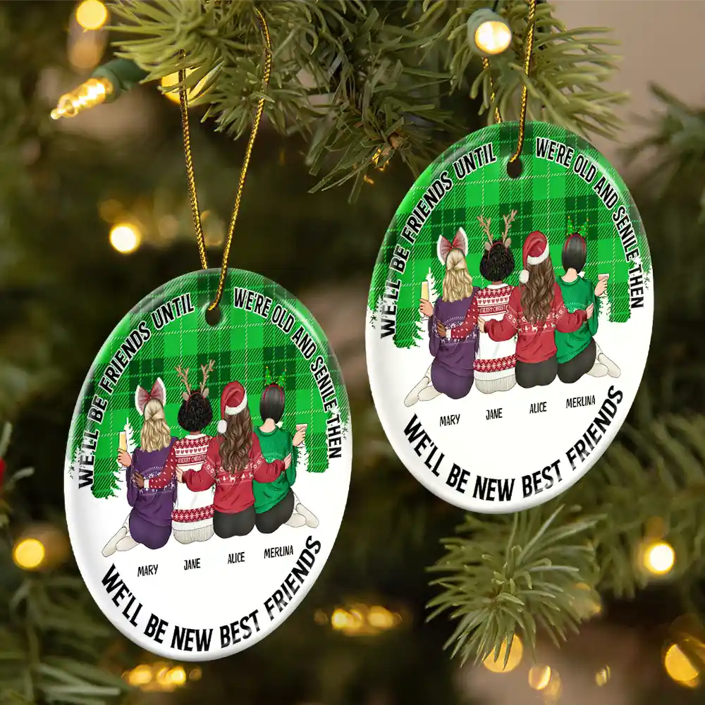 Our Friendship Is Endless - Personalized Circle Acrylic Ornament