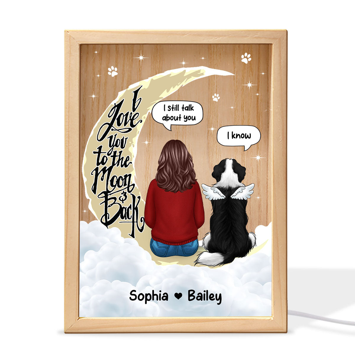 Pet Memorial Personalized Frame Light Box