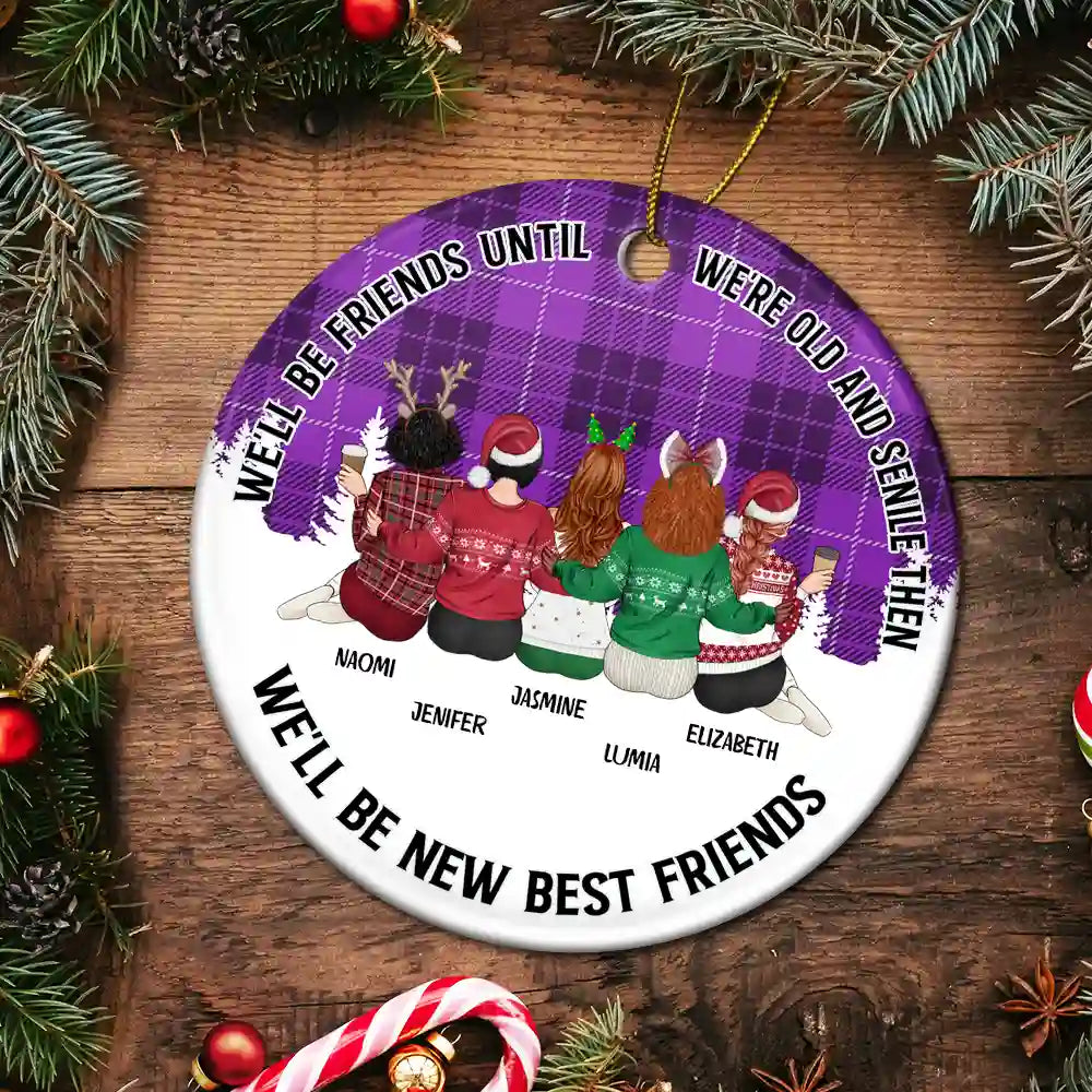 Our Friendship Is Endless - Personalized Circle Acrylic Ornament