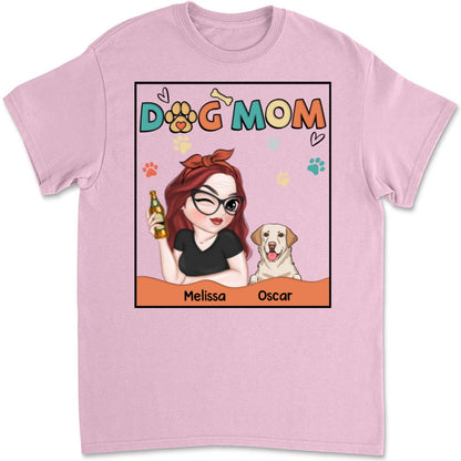 Lovely Dog Mom - Personalized Custom Unisex T-shirt