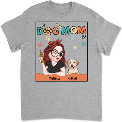 Lovely Dog Mom - Personalized Custom Unisex T-shirt