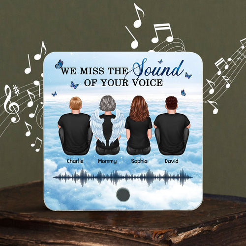 Miss The Sound Of Your Voice Memorial Voice Message Remembrance Keepsake Personalized Music Fridge Magnet