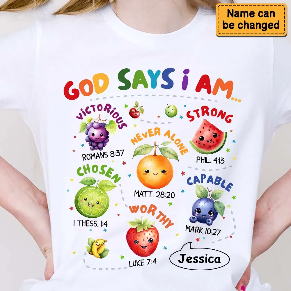 Personalized Gift For Grandkids God Says I Am Cute Baby Fruits Kid T Shirt - Kid Hoodie - Kid Sweatshirt