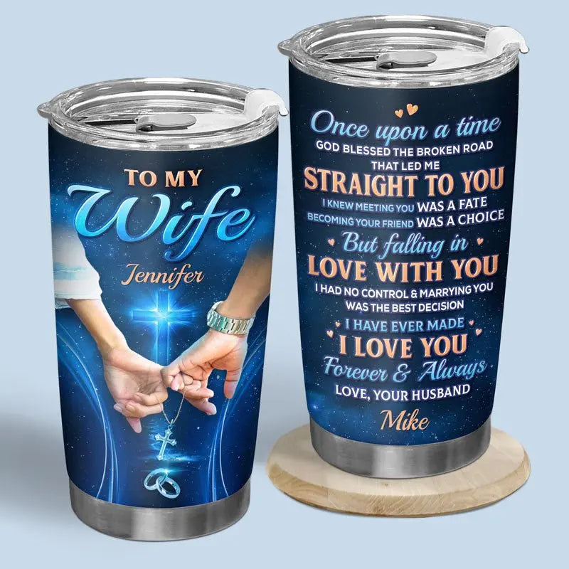 20oz Couple - Once Upon A Time - Personalized Tumbler (LH) Tumbler The Next Custom Gift