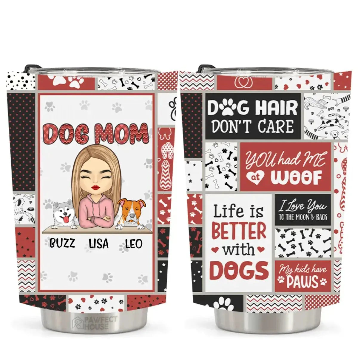 20oz Dog Lovers - You Had Me At Woof - Personalized Tumbler (TL) Tumbler The Next Custom Gift