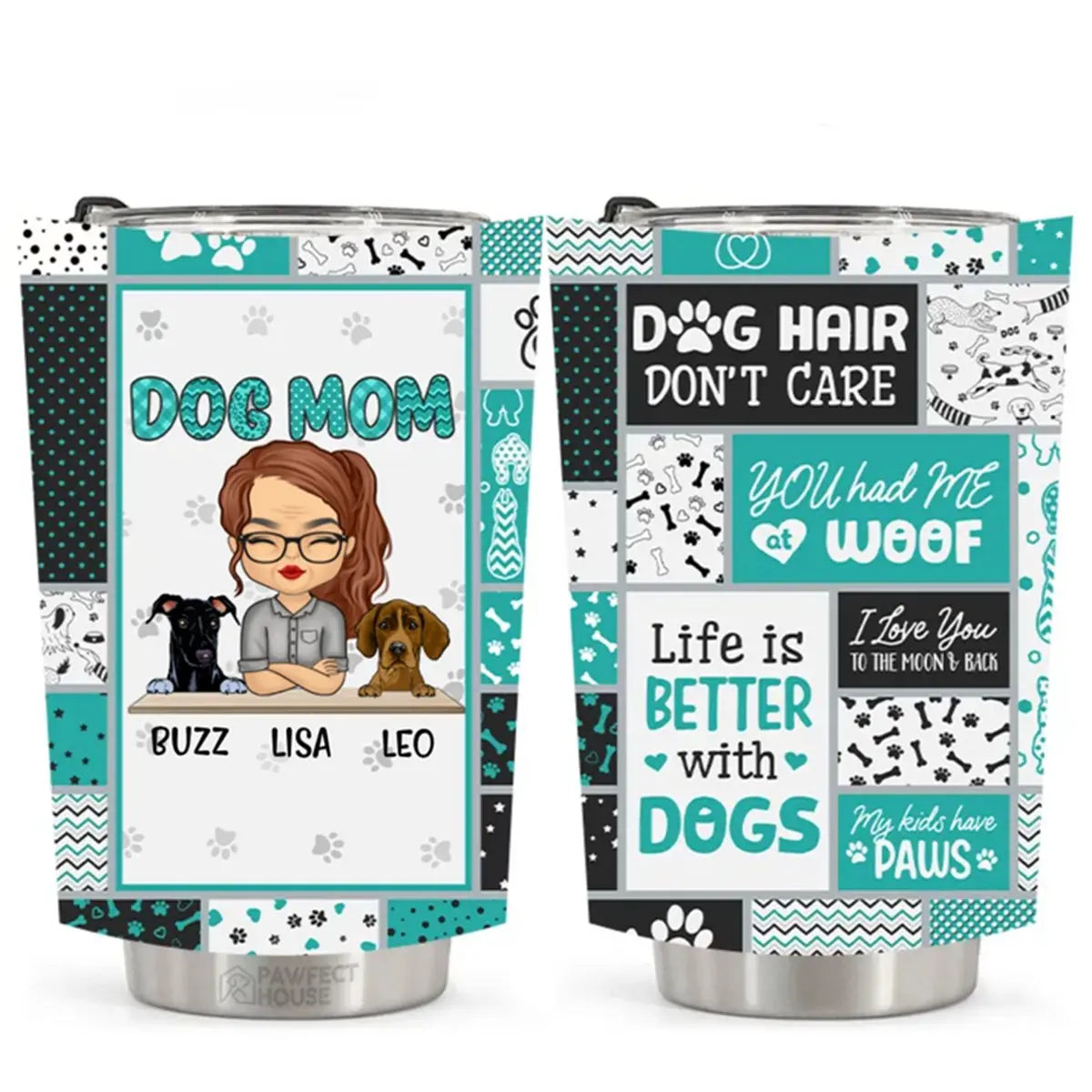 20oz Dog Lovers - You Had Me At Woof - Personalized Tumbler (TL) Tumbler The Next Custom Gift