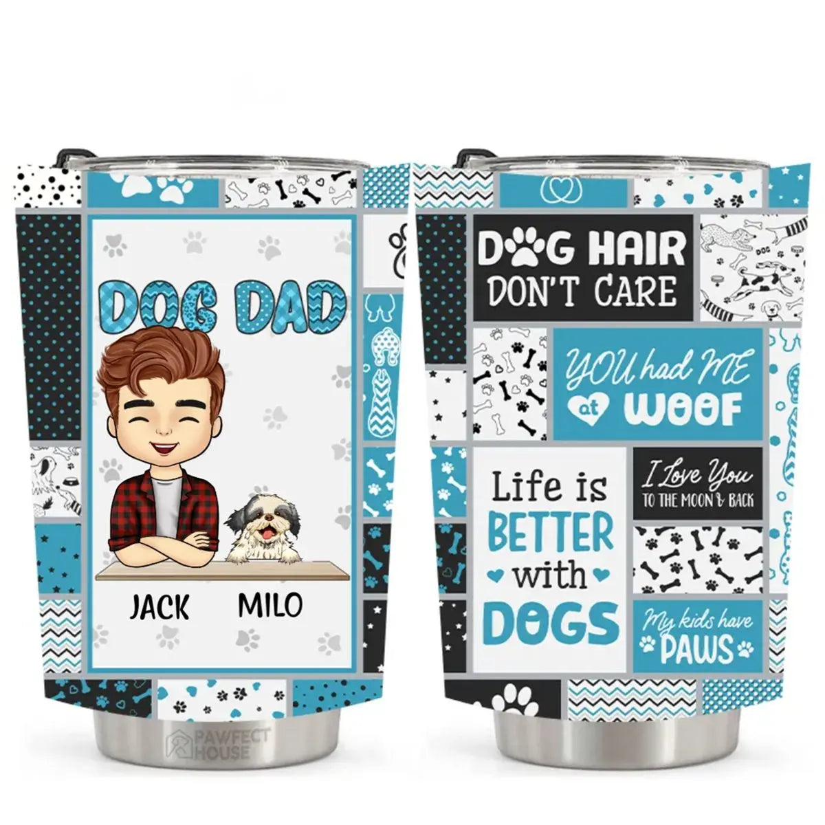 20oz Dog Lovers - You Had Me At Woof - Personalized Tumbler (TL) Tumbler The Next Custom Gift