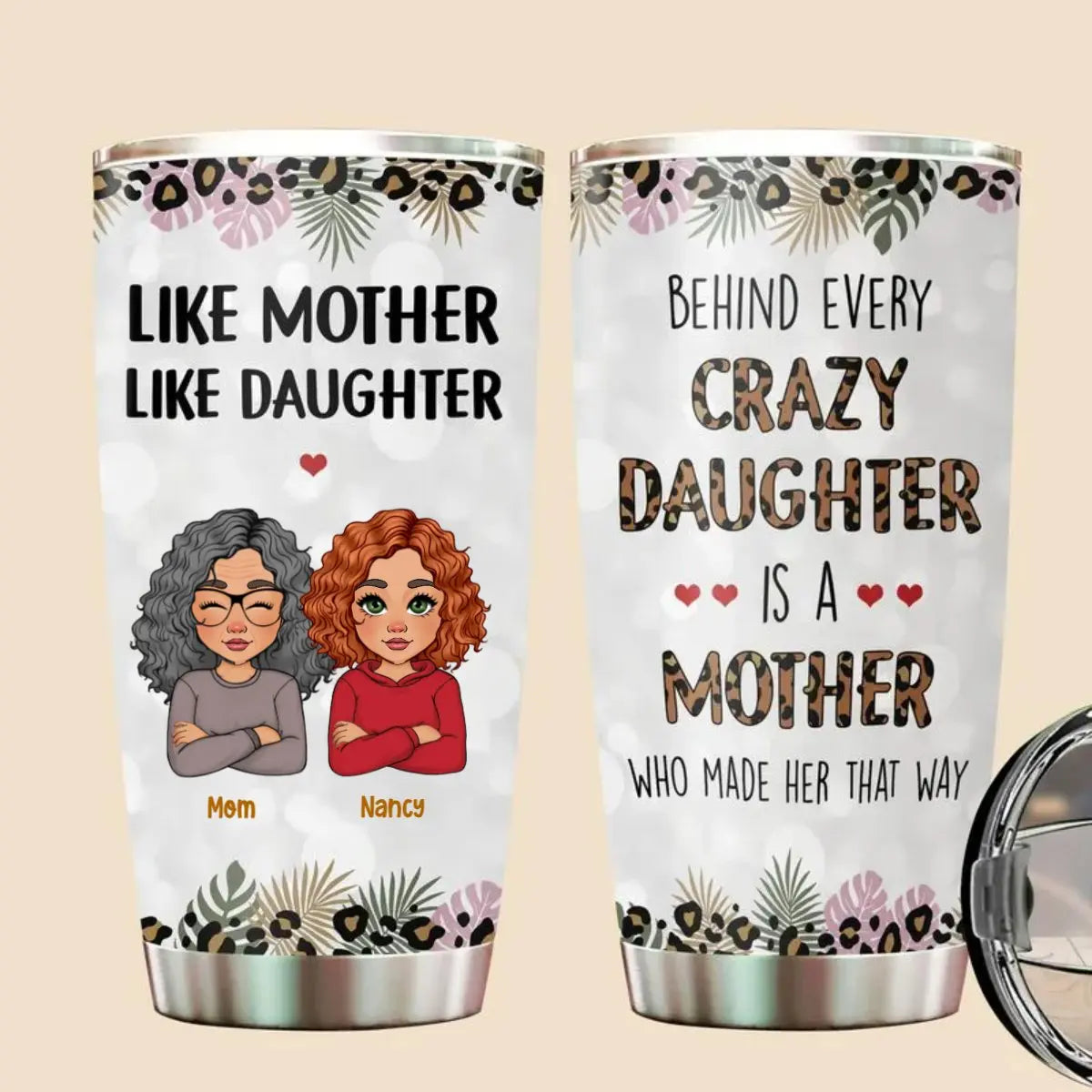 20oz Family - Like Mother Like Daughter - Personalized Tumbler Tumbler The Next Custom Gift