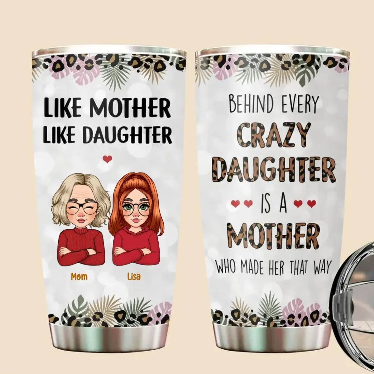 20oz Family - Like Mother Like Daughter - Personalized Tumbler Tumbler The Next Custom Gift