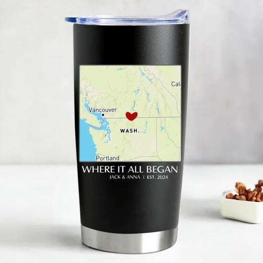 20Oz Couple - Where It All Began - Personalized Tumbler - The Next Custom Gift