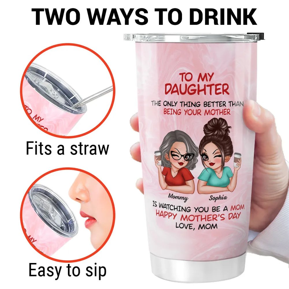 20oz Mother's Day - To My Daughter Happy Mother‘s Day - Personalized Tumbler - The Next Custom Gift