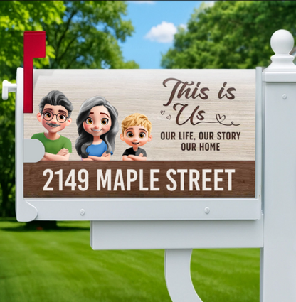 Custom Magnetic Mailbox Cover - Personalized Birthday Gifts For Mom, Dad, Kids - Addressed With Love