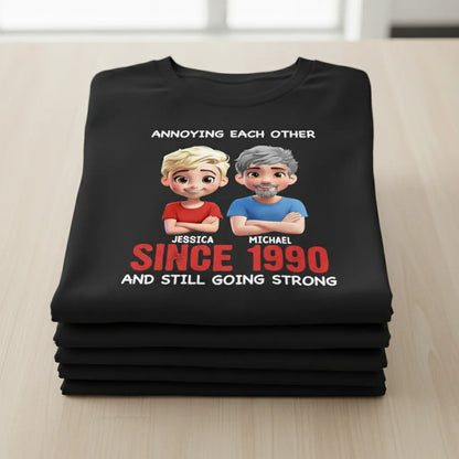 Custom Unisex T-shirt, Hoodie - Personalized Anniversary Wedding Gifts For Husband And Wife, Him And Her - Growing Old, Never Growing Apart