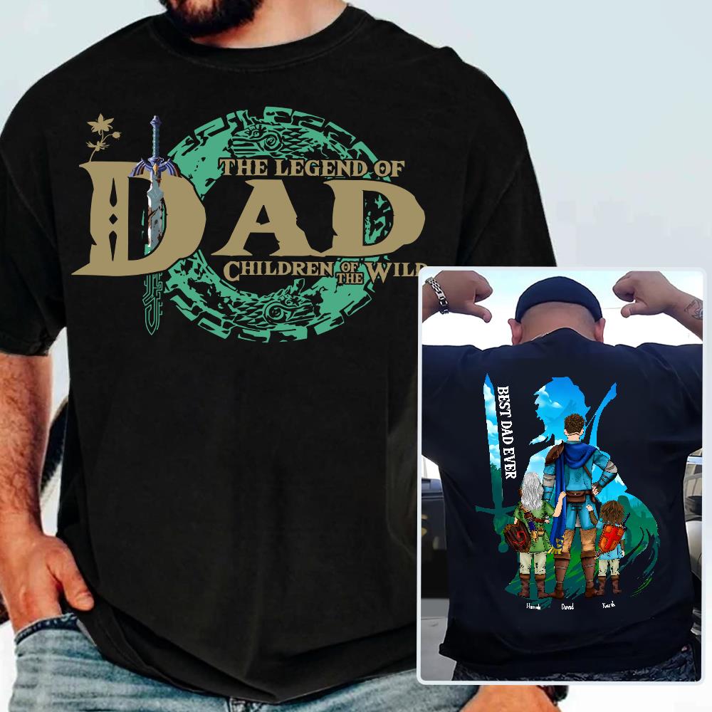 Personalized The Legend of Dad Children Of The Wild - Best Dad Ever Shirt Father's Day 2025