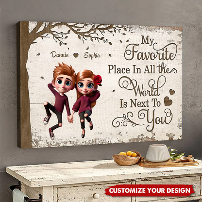 Rose Couple - Personalized Poster - Valentine's Day Gift for her, Gift for him