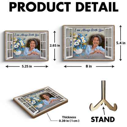 Flower Vase Memorial Personalized 2-Layer Wooden Plaque