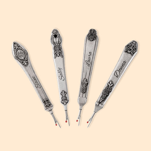 Personalised Vintage Flora Pattern Name Seam Ripper Tools for Sewing Crafting Thread Removing