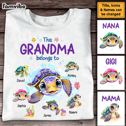 Personalized This Grandma Belongs To Shirt Hoodie Sweatshirt 28685 Mockup 3