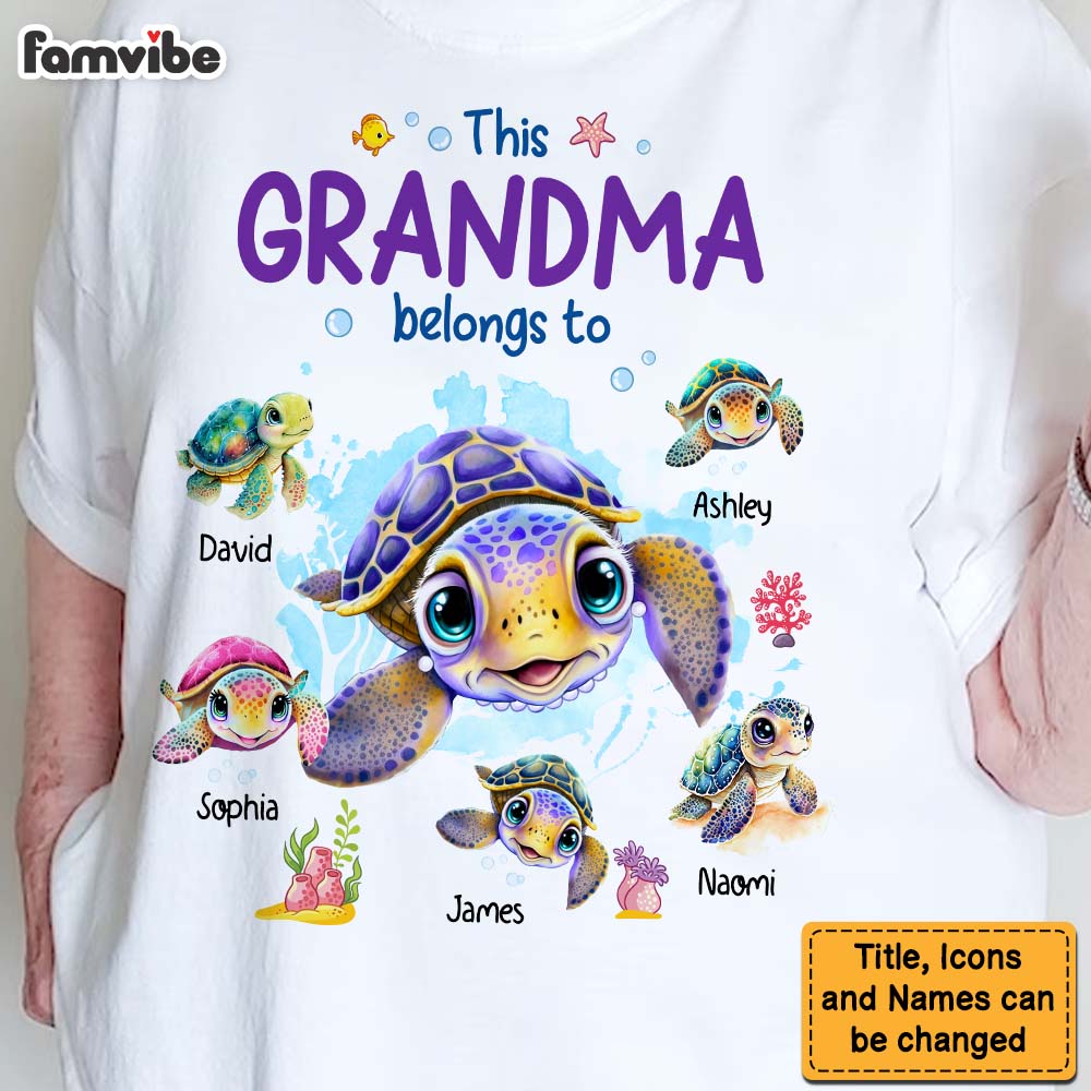 Personalized This Grandma Belongs To Shirt Hoodie Sweatshirt 28685 Mockup 4