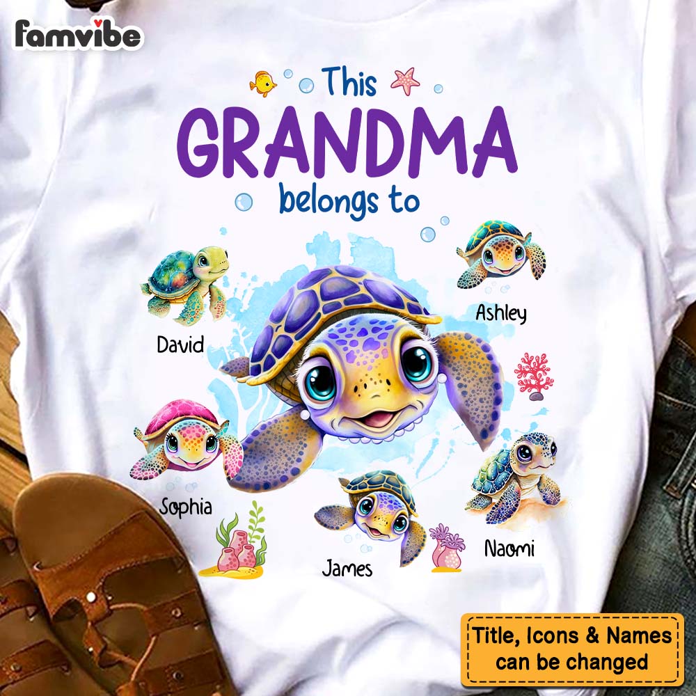 Personalized This Grandma Belongs To Shirt Hoodie Sweatshirt 28685 Mockup 5